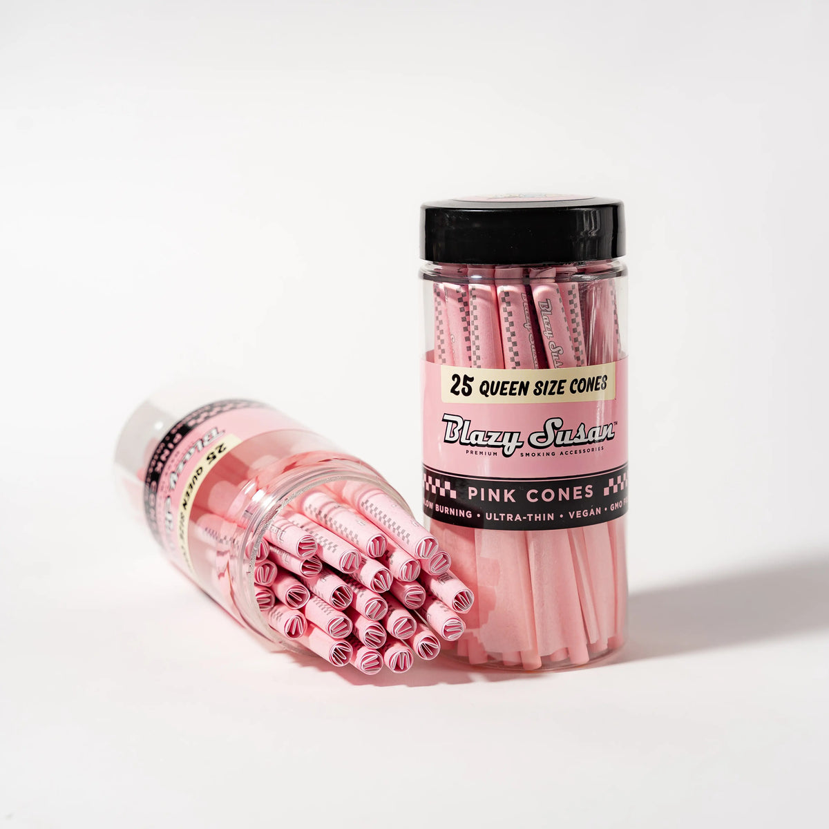 Envase de 25 Conos Rosas Queen Size Blazy Susan