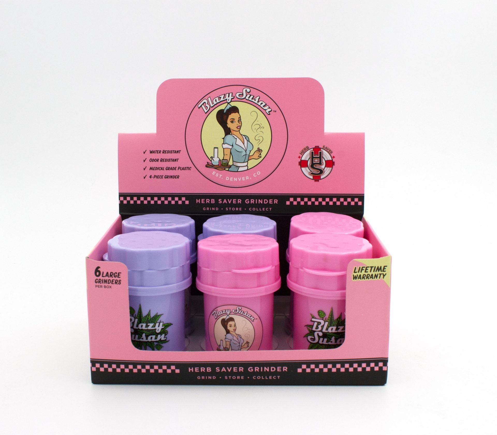 Display Grande Grinders Herb Savers Mixtos 6 Unidades