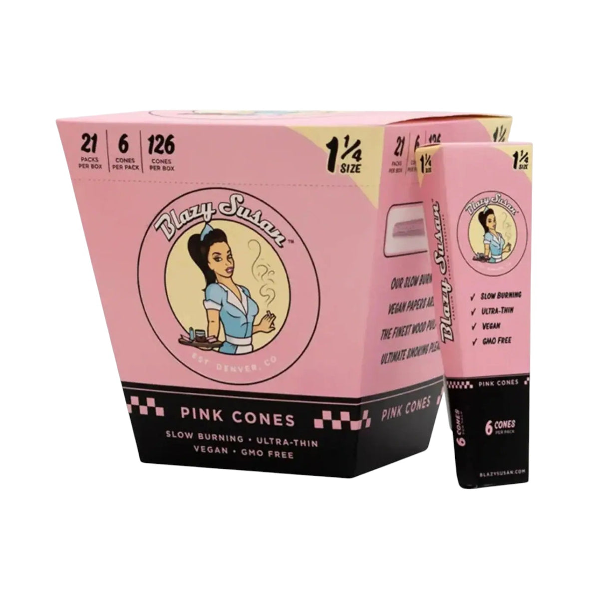 Conos Pre-Rolados Rosas Blazy Susan | Full Box