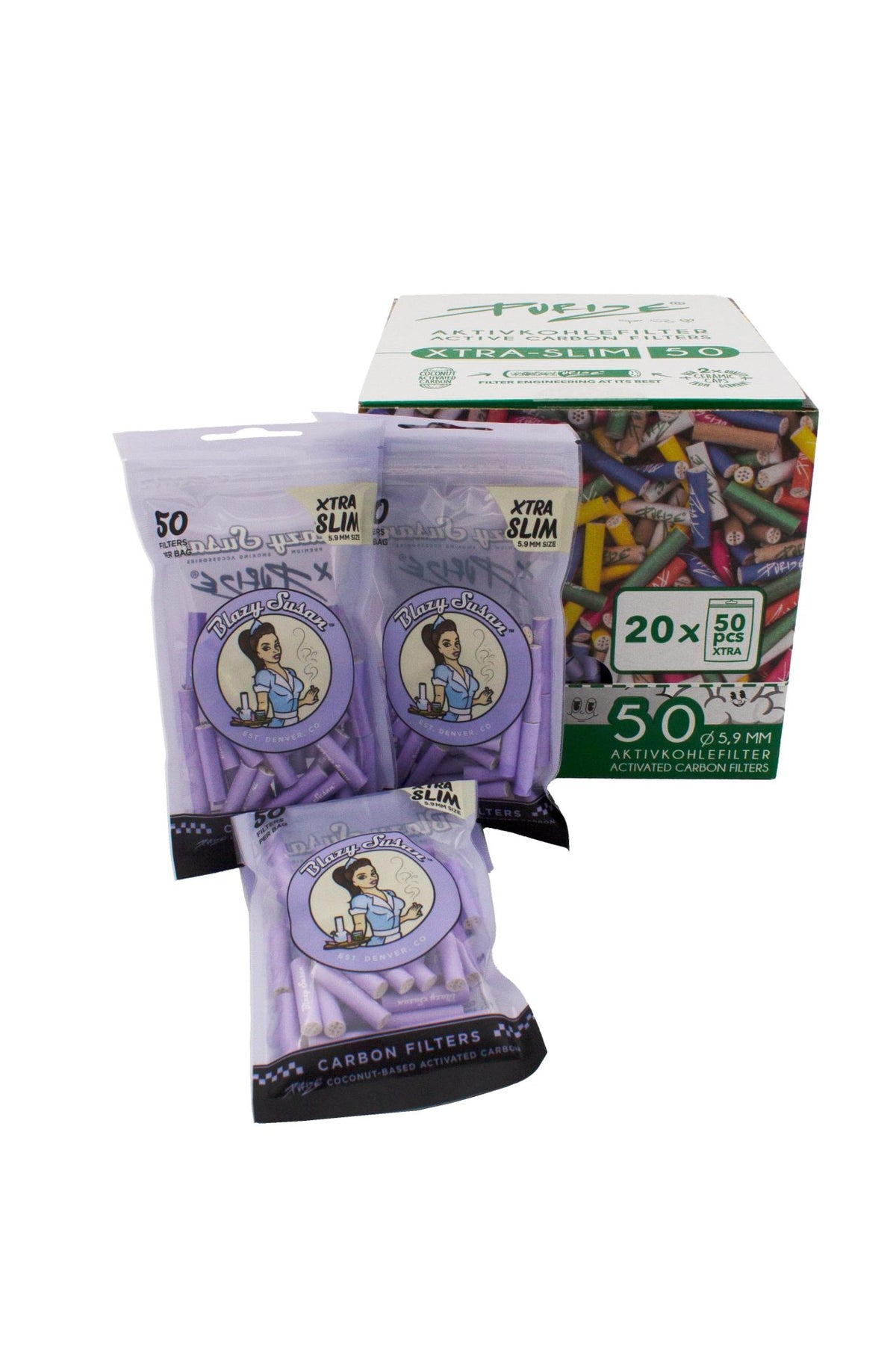 Filtros carbón morado 5